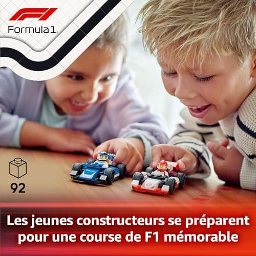 LEGO City F1 Williams Racing and Haas F1 Racing Cars – Formula 1 Construction Set with 2 Drivers – Gift Idea for Young Children from 4 Years Old Motor Sports Fans 60464 - Image 3