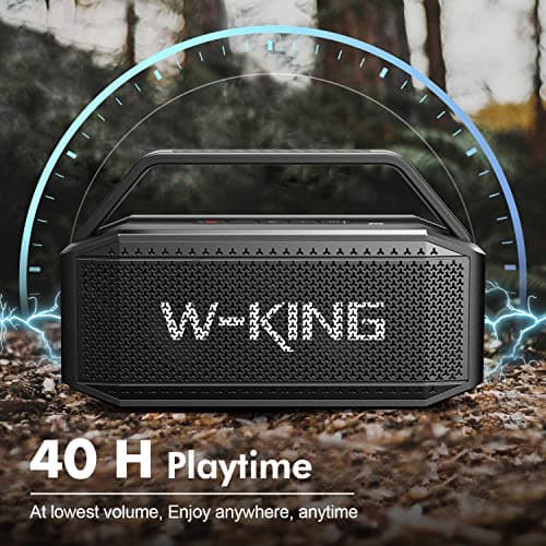 W-KING Powerful Bluetooth Speaker, 60W(100W Peak) Portable Waterproof Bluetooth Speaker Wireless Site Deep Bass/External Battery/Pairing/40H/TF/AUX/EQ, Big Outdoor Party Boombox - Image 7