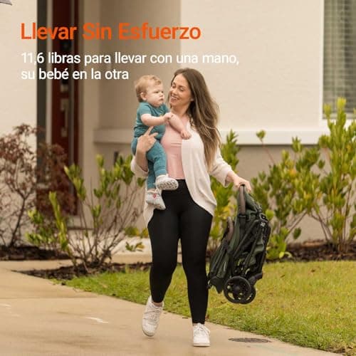 MAMAZING Baby Stroller Travel Stroller for 6-4 Years Up to 22kg Baby Carry-On Luggage Small Foldable with One-Hand Folding Design Lightweight Compact (5.3kg), Carbon Fiber Green - Image 6