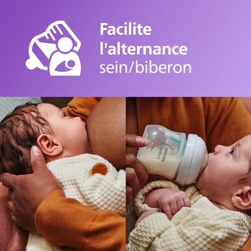 Philips Avent Natural Response Baby Bottle Set: 2 x 260 ml Anti-Colic Bottles with T3 Teats (1 Months+), 2 Ultra Air Soothers (Model SCD657/12) - Image 4