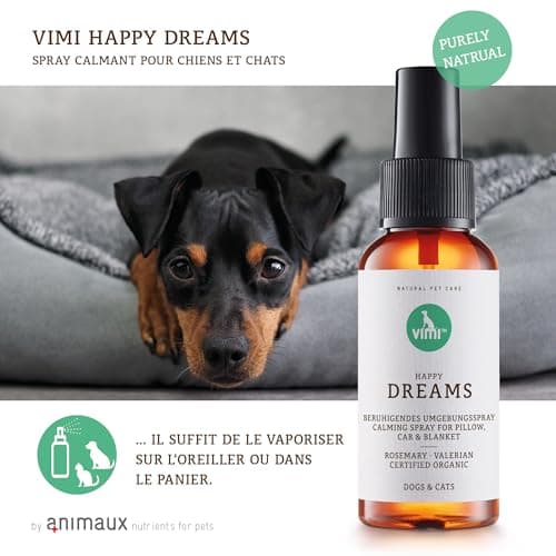 animaux vimi – Happy Dreams I Spray for the Basket and the Environment for Dogs and Cats I Calming Effect and Feeling of Wellness thanks to Rosemary and Valerian - Image 4