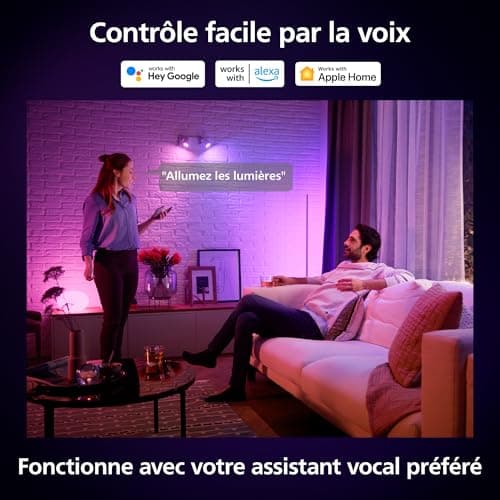 Philips Hue White and Color Ambiance Smart LED Bulb, Pack of 5, GU10 Base, 400 Lumens, Bluetooth Compatible, Works with Alexa, Google Assistant and Apple HomeKit - Image 7
