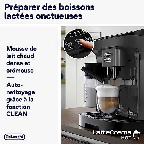De'Longhi Magnifica Evo - Perfetto Automatic Coffee Machine with LatteCrema Automatic Milk Frother, 4 Saved Drinks, Soft Touch Controls, Dark Grey (ECAM292.52.GB) - Image 5