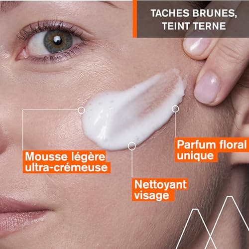 Uriage Dépiderm Crème Mousse Nettoyante Visage Éclat 100 ml - Nettoie, Unifie, Illumine le Teint Terne - Corrige et Prévient les Tâches - Puissance de la Technologie Mela & Vitamine C - Image 3