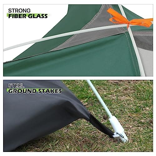Tente de Camping 2 Personnes, Ultra légère Tente 2 Places imperméable Facile à Installer, Petite Taille, Tent dôme pour l'extérieur, Emballage vélo, Trekking - Image 7