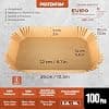 PORTENTUM Air Fryer Baking Paper - 100 pieces Food-Grade BPA Free, 22 x 14 cm Rectangular, Compatible Double Fryers Type Ninja Foodi Dual Zone - Image 4
