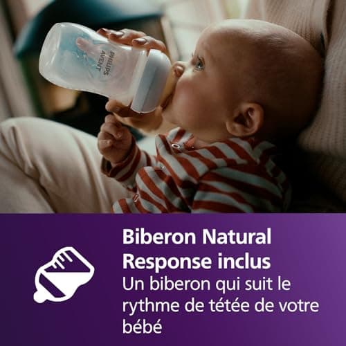 Philips Avent Kit allaitement avec tire-lait électrique simple, biberons à Réponse Naturelle, pots de conservation du lait, sucettes, sans BPA (modèle SCD340/31) - Image 7