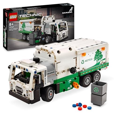 LEGO Technic Mack LR Electric Camion Poubelle, Jouet de Camion Électrique, Véhicule de Recyclage, Cadeau pour Garçons et Filles Dès 8 Ans, avec Accessoires 42167 - Image 3
