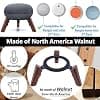 Real Wood Stand Non Slip Stable Home Mini Speaker Nest Tripod Stand with Metal Frame Compatible with Google Home - Image 7