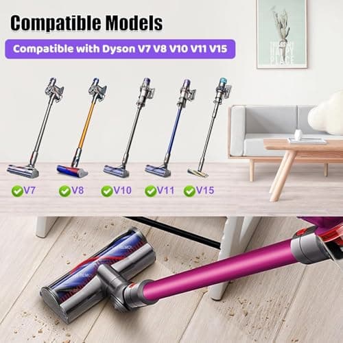 Brush Head Compatible with Dyson V7 V8 V10 V11 V15 Vacuum Cleaner Electric Brush Replacement for Dyson SV10 SV11 SV12 SV14 for Carpet and Hard Floor Replacement Part 967483-04 - Image 3