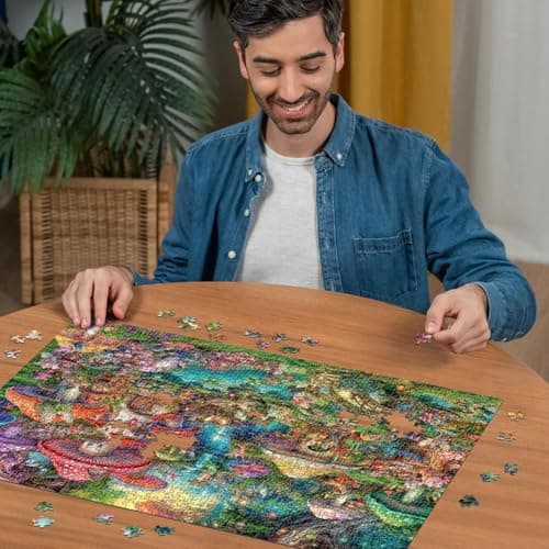 Ravensburger - Adult Jigsaw Puzzle - 1000 Piece Jigsaw Puzzle - Mushroom Village / Aimee Stewart - Adults and Children from 14 Years Old - High Quality Puzzle - Fantasy - 12001258 - Image 5