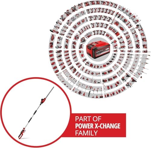 Einhell Cordless Telescopic Hedge Trimmer GC-HH 18/45 Li T-Solo Power X-Change (li-ION, 18 V, Main Handle Swivel, Motor Block Tiltable to 7 Positions, without Battery or Charger) - Image 3
