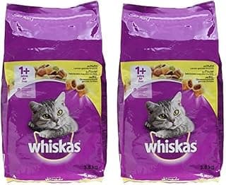 Whiskas - Croquettes +1 au Poulet pour Chat - 3,8Kg (l'emballage Peut Varier) (Lot de 2)
