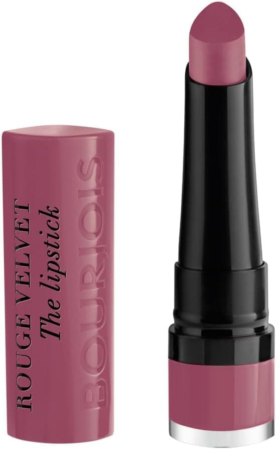 BOURJOIS - Rouge À Lèvres Rouge Velvet The Lipstick 19 Place des Roses - Ultra Pigmenté - Fini Mat Intense - Longue Tenue 24H - Applicateur Précis - Sensation Lèvres Nues - Image 1