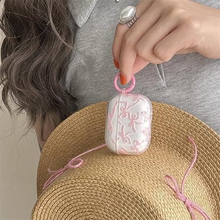 Compatible with AirPods Pro 3 Case Generation Cute Bow Aesthetic Design Shockproof Transparent Key Ring Cover Soft Case for Airpods Pro 3 - Transparent - Image 7