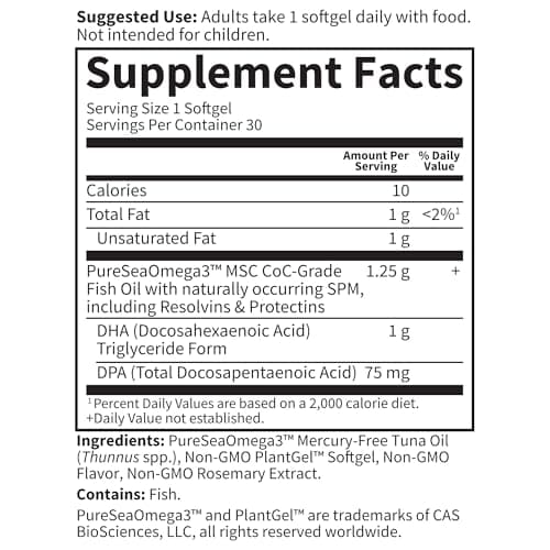 Garden of Life Dr. Formulated DHA, 1000mg (Citrus) - 30 softgels - Image 8