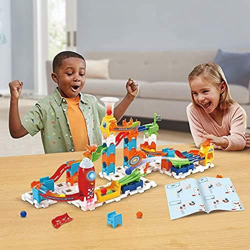 VTech - Marble Rush, Electronic Ball Circuit Rocket Set Electronic M100E, Building Set, 79 Pieces, 10 Balls, Gift for Children Aged 4 and Above - Image 7
