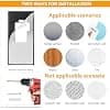1 lot pour support de sonnette Ring sans perçage, support adhésif pour sonnette Ring Doorbell pour nouvelles batteries de porte vidéo (version 2024), accessoires, supports de porte adhésifs - Image 7