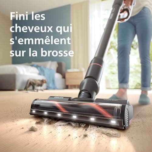 Philips 7000 Series Pet Cordless Vacuum Cleaner - Broom Vacuum Cleaner with Superior Suction Power, 80 Min Battery Life, Floor Type Detection, Anti Tangle Hair LED Tips (XC7065/01) - Image 7
