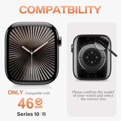 Amizee 2 in 1 Metal Bling Case Compatible with Apple Watch Series 11/10 46mm with Women, Shine Diamond Protector Metal Bumper Cover for iWatch 46mm, Rose Gold/White - Image 7
