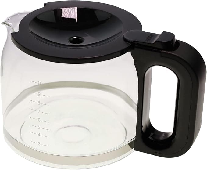 Glass Jug Compatible with / Spare Part for Braun AS0001538 KF1100 Breakfast Series 1 Coffee Machine - Image 1