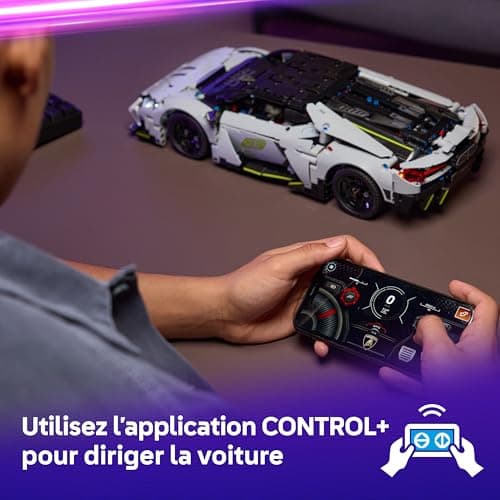 LEGO Technic Supercar Lamborghini Revuelto - Jouet de Construction - Voiture Télécommandée - Maquette avec Phares, Direction & Batterie Rechargeable - Cadeau pour Garçon dès 10 Ans 42214 - Image 4