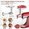COFUN Meat Mincer and Vegetable Cutter Accessories for KitchenAid Pastry Processor, Includes Kitchen Aid Meat Grinder Accessory and Vegetable Cutter Set - Image 4