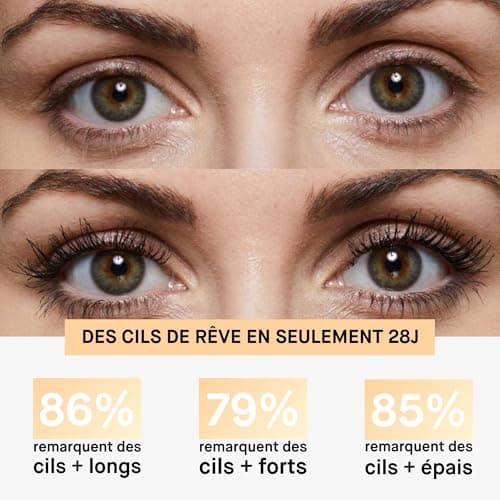ROSEGOLD GOLDLASH Mascara booster pour cils Épaissit Allongé. Améliore la croissance et la pousse des cils - 99% Naturel Fabriqué en France - Sans hormone Sans parfum - Vegan - Image 3