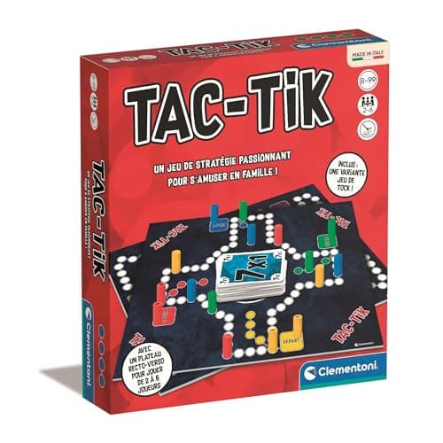 Clementoni Tac-TIK - Family Strategy Board Game from 8 Years | Tactical Pawns and Cards | Guaranteed Fun for 2 to 6 Players for Bouncing and Thinking Games - Image 2