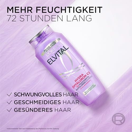L'Oréal Paris Elvital Hydra Hyaluronic Hydration Shampoo XXL for Shiny and Healthy Hair, with Hyaluronic Acid for Hydration Boost, 1000 ml - Image 5