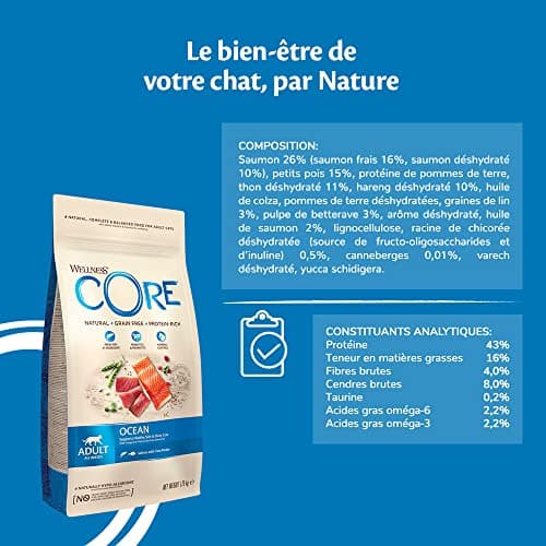 Wellness CORE Ocean 1.75 kg, Salmon/Tuna – Grain Free, Natural, Hypoallergenic, High Protein, High Fish Content, Healthy Skin & Shiny Coat - Image 6