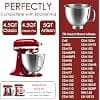 KITOART KSM150 Stainless Steel Mixing Bowl for KitchenAid Artisan & Classic Series 4.5 pin/5 liter Tilt-Head Stand Mixers, Silver, 5QT SSB - Image 4