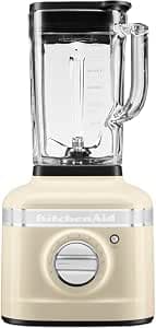 KitchenAid Blender K400 1.4 Litre Glass Blender Electric Smoothie Maker Smoothie Maker 1200W Power 3 Preset Programs 5 Speed Cream