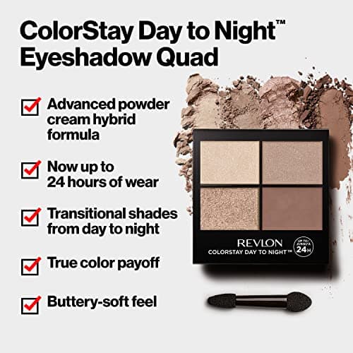 Revlon Colorstay, Ombre à paupières, Palette Maquillage Yeux Quatuor Longue Tenue 16H, Fard à Paupières Paillette - N500 Addictive, 4,8 g - Image 5