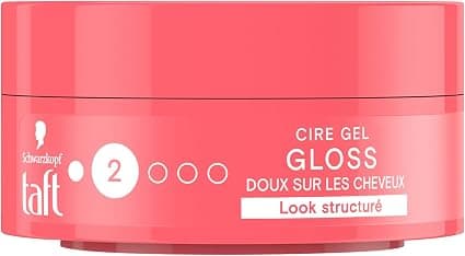 Schwarzkopf TAFT Wax Gloss Men's Hair Wax Shine 2 Hold Up to 24 Hours Hair Styling 75 ml Pot - Image 1