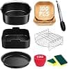 22CM Air Fryer Accessories for Philips 2000 Series 6.2L NA230, 7.2L, Ninja MAX PRO 6.2L AF180EU, Cosori Turbo Blaze 5.5L 6L 6.2L, 8PCS Reusable Silicone Mould Air Fryer Accessories, BPA Free - Image 2