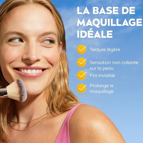 NIVEA SUN Sérum Primer Quotidien UV 2en1 SPF 50+ (1 x 30ml) — Sérum Visage hydratant enrichi en Acide Hyaluronique — Base de maquillage — Soin avec écran solaire visage SPF 50+ sans parfum - Image 5