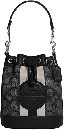 COACH Dempsey Women's Signature Jacquard Stripe Patch Mini Bucket Bag