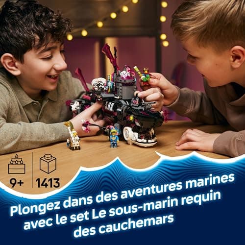 LEGO Dreamzzz Le sous-Marin Requin des Cauchemars - Jouet Modulaire avec 2 Options De Construction - 2 Engins Volants Amovibles & 5 Minifigurines Dont Astrid - Cadeau Garçon Ou Fille Dès 9 Ans 71500 - Image 4