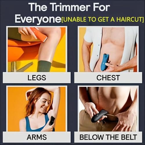 Body Hair Trimmer for Men - Pubic Hair Trimmer with Ceramic Blade Heads, Ball Shaver for Private Parties with LED Light and Display, IPX7 Waterproof Body Shavers for - Image 4
