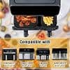 2 Pieces Silicone Air Fryer Mould for Moulinex Easy Fry Dual EZ9018 5.2/3.1L, Air Fryer Accessories for Philips Dual Basket Airfryer Series 3000, Reusable Airfryer Mould Dish (9018) - Image 3