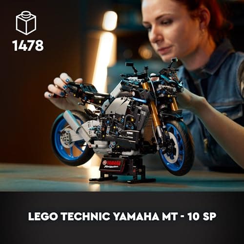 LEGO Technic Yamaha MT-10 SP - Maquette à Construire de Moto pour Adultes - Modélisme Authentique avec Moteur 4 Cylindres et Direction Fonctionnelle - Idée Cadeau Hommes et Femmes 42159 - Image 3