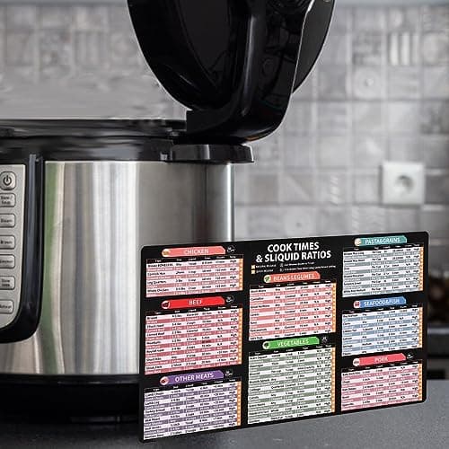 TM Instant Pot Cheat Sheet Magnet, Modern Style, 25 x 15 cm, Paper and Magnet, 1 Piece, Baking Guide, Quick Instant Cooking Aid - Image 5