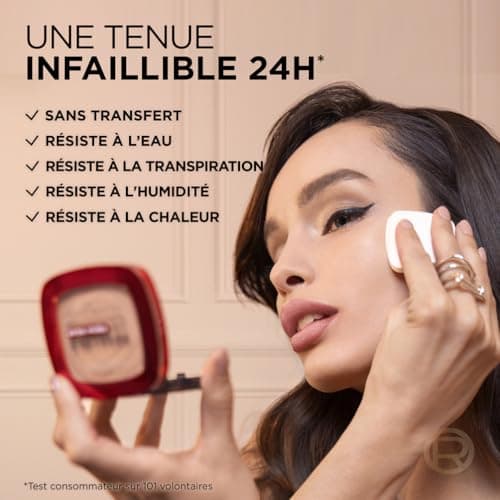 L'Oréal Paris - Long-lasting Powder Foundation - Waterproof - Infallible 24H Fresh Wear - Shade : Golden Beige (140) - 9 g - Image 6
