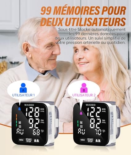 WADEO U63I Wrist Tensiometer with Voice Guide 5 Languages – Accurate Measurement, Arrhythmia Detection, Adjustable Armband (13.5-21.5 cm) and 99 Measurement Memory – Ideal for Home Voltage Monitoring - Image 7