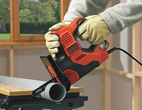 BLACK+DECKER RS890K-QS Wired Hand Saw - Cutting Capacities: 3 mm Metal, 100 mm Wood, 50 mm Plastic Pipe and Branches - 3 Blades - Delivered in a 500W Case, Black, Orange, RS890K-QS - Image 5