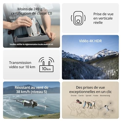 DJI Mini 3 - Lightweight Mini Drone Camera with 3 Axis Mechanical Lift, 4K HDR Video, 38 Min Flight Time, Video Transmission up to 10km, Real Vertical Shooting, Built-in GPS Auto Return - Image 3
