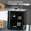 Smart'n Light KRUPS KH641810 Toaster | Two-Slice Grid | Digital Display | 7 Burning Levels | Removable Crumb Catcher | Countdown Timer | Lifting Device | Black - Image 7