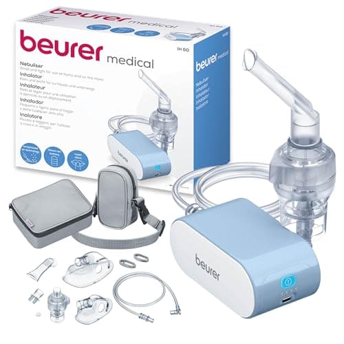 Beurer IH 60 Nebulizer, silent and portable inhaler, rechargeable battery, compressor compressed air technology for use in respiratory diseases - Image 3
