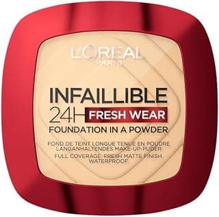 L'Oréal Paris - Fond de Teint Poudre Longue Tenue - Waterproof - Infaillible 24H Fresh Wear - Teinte : Vanille (120) - 9 g
